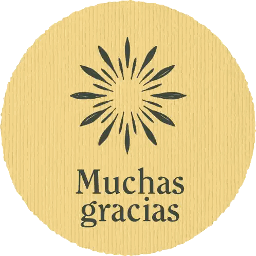 Muchas Gracias Sunburst Sticker