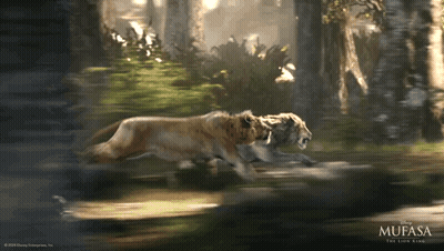 Mufasa The Lion King Poster With Two Lions GIF