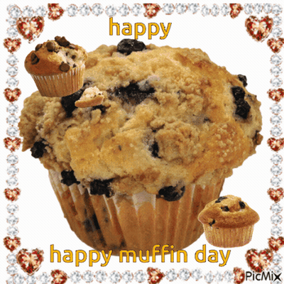Muffin Saying Happy Muffin Day GIF