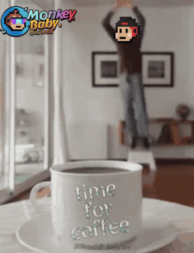Mug Saying Time For Coffee GIF