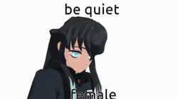 Muichiro Be Quiet Female GIF