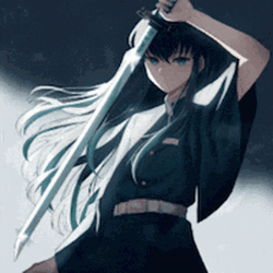 Muichiro Tokito With Her Katana GIF