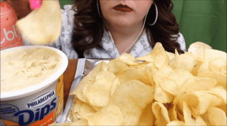 Mukbang Eating Chip Meme GIF