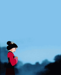 Mulan Make Up Walking GIF