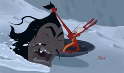 Mulan Mushu Nope Water Stream GIF