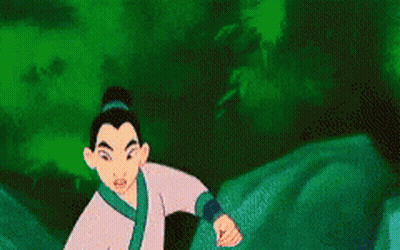 Mulan Smiling While Standing In Water GIF