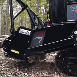 Mulcher Grinding Tree To Make Mulch GIF