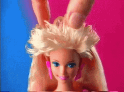 Mullet Haired Barbie Doll GIF