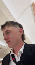 Mullet Haired Boy In Mall GIF