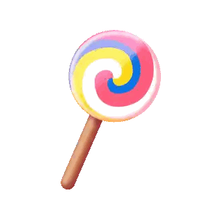 Multicolored Lollipop On Stick Sticker