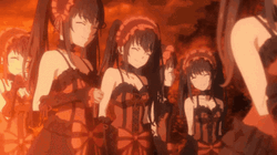 Multiple Kurumi Tokisaki GIF