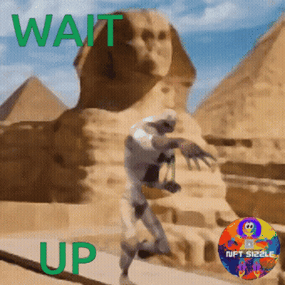 Mummy In Front Of Pyramid Wait Up GIF