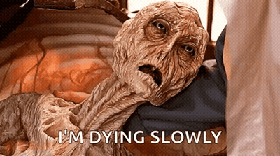 Mummy Laying In Bed Saying I'm Dying Slowly GIF