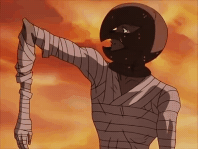 Mummy With Bandaged Arms GIF