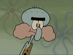 Munching Caveman Squidward GIF