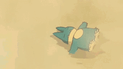 Munchlax Pokemon Floating In Water GIF