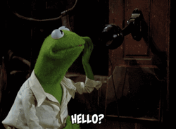 Muppet Kermit Hello?