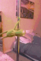 Muppet Kermit Pole Dancing