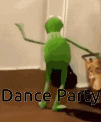 Muppet Kermit The Frog Dance Party GIF