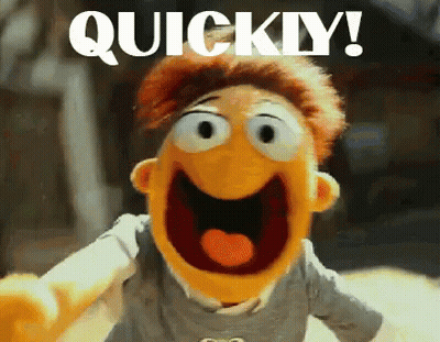 Muppet Smiling With Quickly Above GIF
