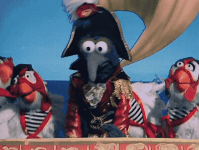 Muppets In Pirate Costumes On Stage GIF