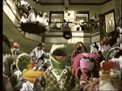 Muppets Kermit And The Gang Dancing GIF