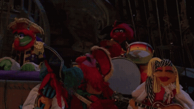 Muppets Playing Drums And Guitars GIF