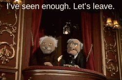 Muppets Statler And Waldorf Walking Out GIF