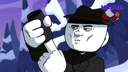 Murder Fixing Gun Silencer Cuphead Parody GIF