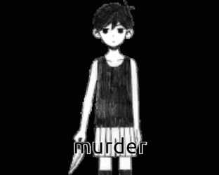 Murder Omori Anime Boy Holding Knife GIF