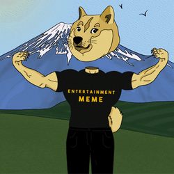 Muscle Flexing Doge Meme GIF