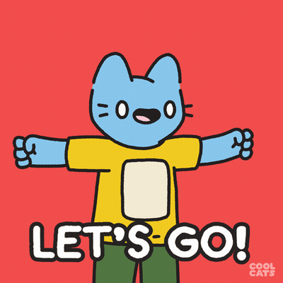 Muscular Cartoon Cat Lets Go GIF