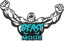 Muscular Man Beast Mode Logo Sticker