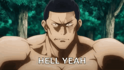 Muscular Man In Woods Saying Hell Yeah GIF