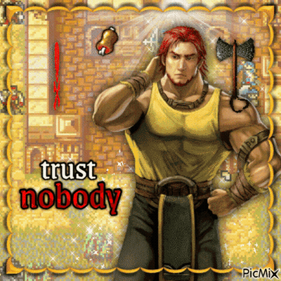 Muscular Man Saying Trust Nobody GIF