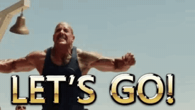 Muscular Man Screaming Let's Go GIF