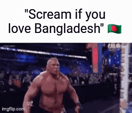 Muscular Man Screaming Love Bangladesh GIF