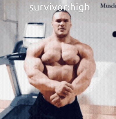 Muscular Man Survivor High GIF