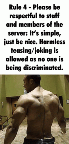 Muscular Man With Rule 4 GIF