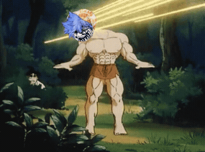 Muscular Man With Troll Face GIF
