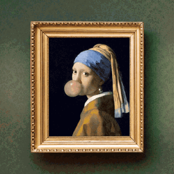 Museum Painting Blowing Bubblegum