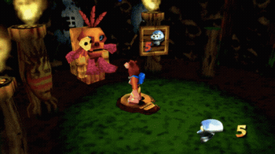 Mushroom And Circle In Video Game GIF