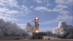 Mushroom Cloud Rocket Launch GIF