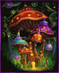 Mushroom Colorful Magical Land