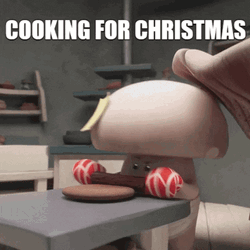 Mushroom Cook For Christmas GIF