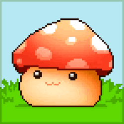Mushroom Cute Dance Pixel GIF