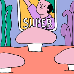 Mushroom Cute Harvest Animation GIF