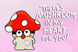 Mushroom Heart Love Greeting