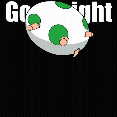Mushroom Laying On Bed Saying Goodnight GIF