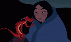 Mushu Backrub Hug Mulan GIF